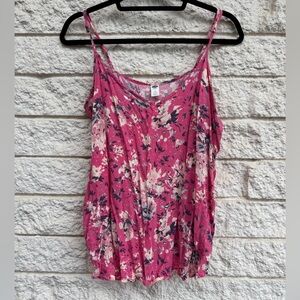 ⭐️old navy camisole pink floral blouse
